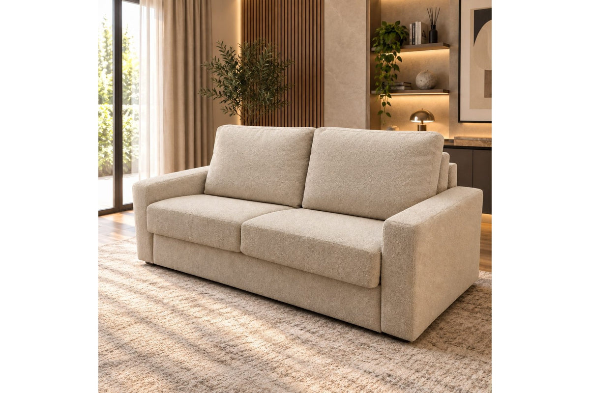 Canapea Extensibilă PRIMA – Saltea Inclusă 22 cm, Mecanism Italian și Brațe la Alegere