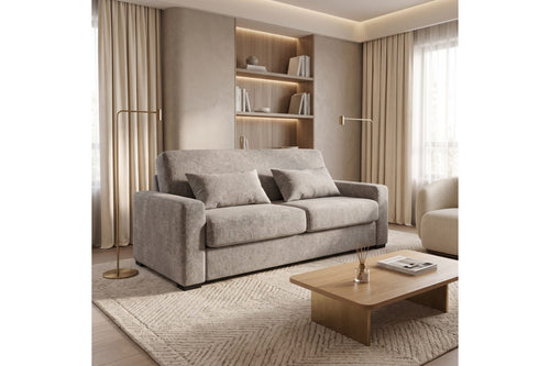 Canapea Extensibilă SECONDA – Saltea Inclusă 22 cm și 2 Perne Decorative