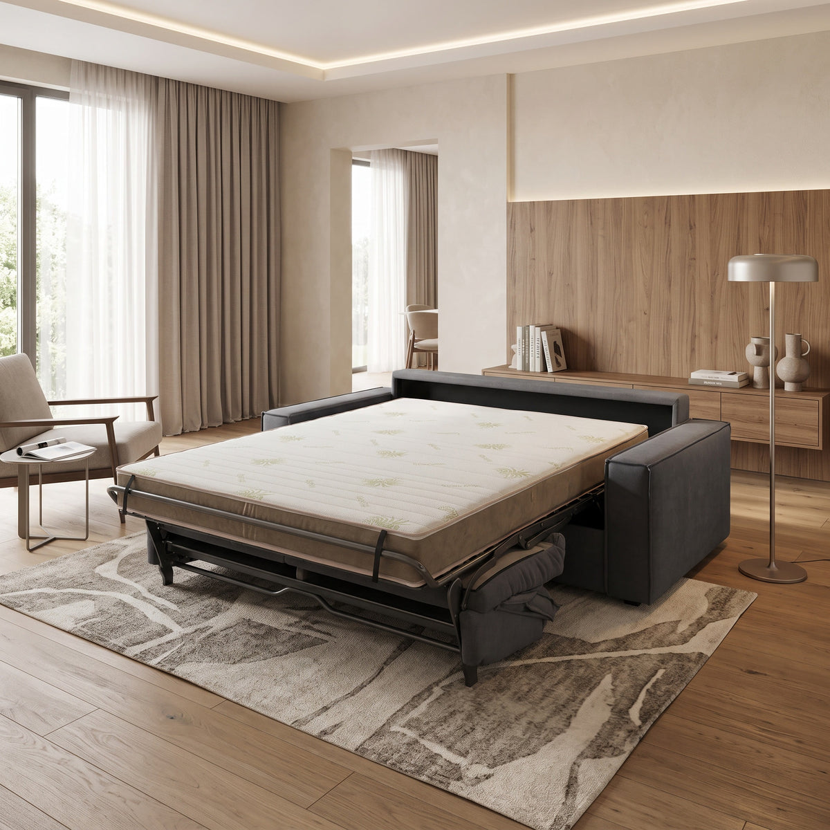 Canapea extensibilă TERTZA C3, cu saltea 140x190x20 cm