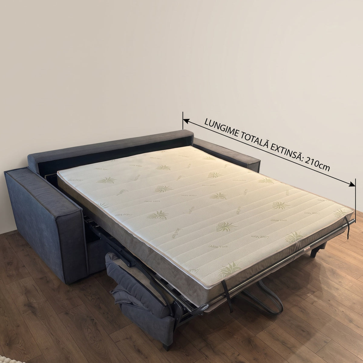 Canapea extensibilă TERTZA C3, cu saltea 140x190x20 cm