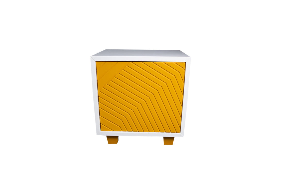 Noptieră din Stejar Masiv și MDF Vopsit – Design Modern și Calitate Premium