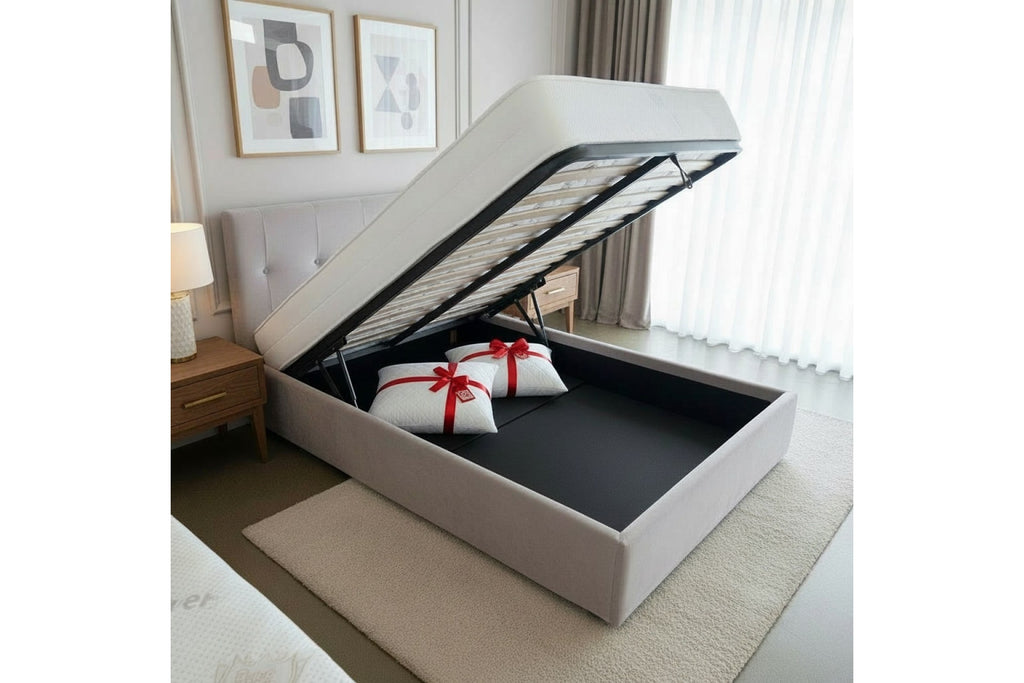 Pachet Pat AMORE NEW + Saltea VITALITY MEMORY 5 – Perne CADOU și Depozitare Inclusă