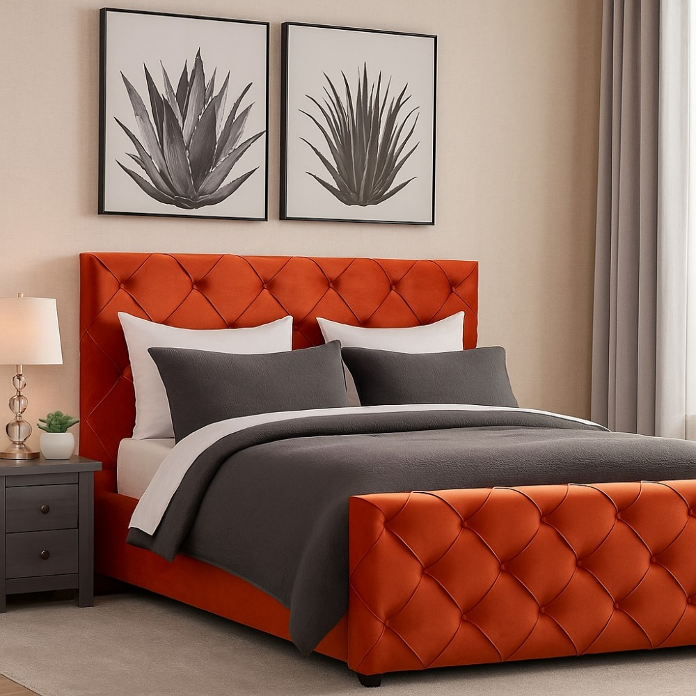 Pat tapitat AMOS NEW 4.0 cu somiera rabatabila si spatiu de depozitare