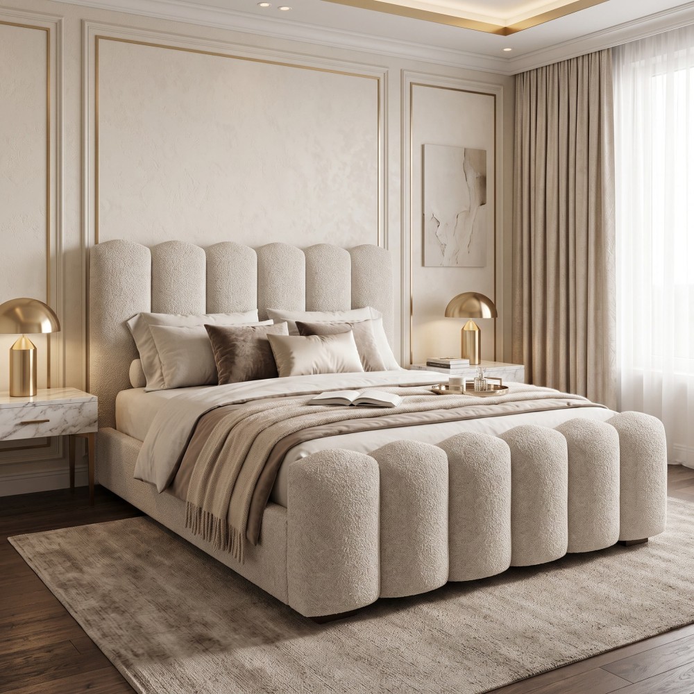 Pat Tapițat AMOS SIRI – Design Impunător cu Forme Rotunjite