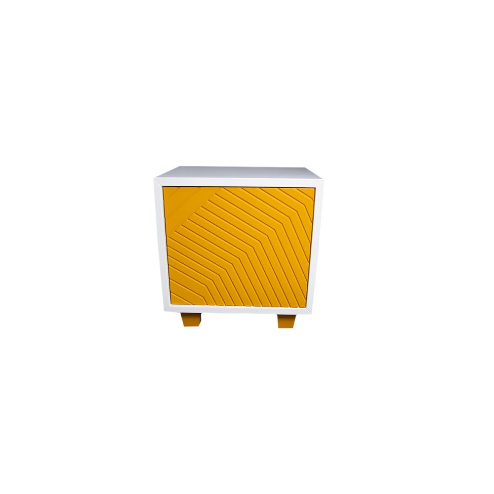 Noptieră din Stejar Masiv și MDF Vopsit – Design Modern și Calitate Premium